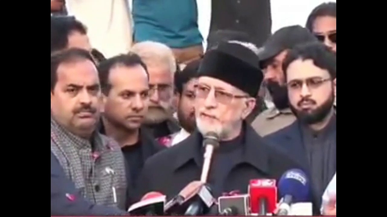 Dr Tahir Al Qadri Media Talk to Media on Arrival to Pakistan