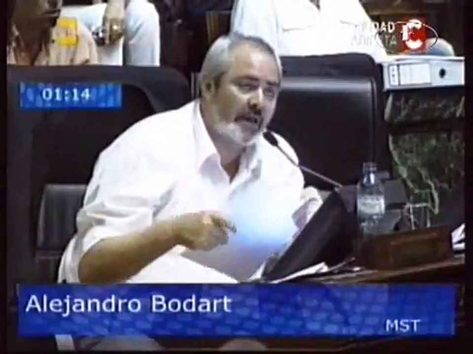 Escandaloso Pacto PRO - K – Alejandro Bodart del MST contra el Presupuesto 2013