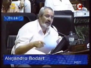 Escandaloso Pacto PRO - K – Alejandro Bodart del MST contra el Presupuesto 2013