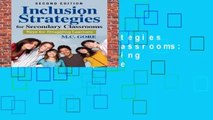 Inclusion Strategies for Secondary Classrooms: Keys for Struggling Learners Complete