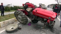 İki otomobille bir traktörün karıştığı trafik kazası - AYDIN