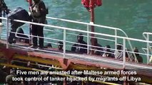 Maltese authorities arrest migrants after boat hijack