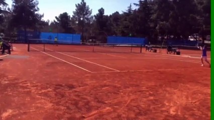 Ognjen Milić meč lopta u singlu Memorijal Slavoj Greblo Vrsar