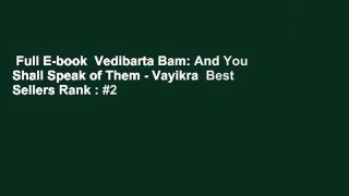 Full E-book  Vedibarta Bam: And You Shall Speak of Them - Vayikra  Best Sellers Rank : #2