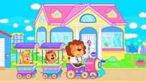 Famille de lions vive le Roi dessin animé pour Enfants