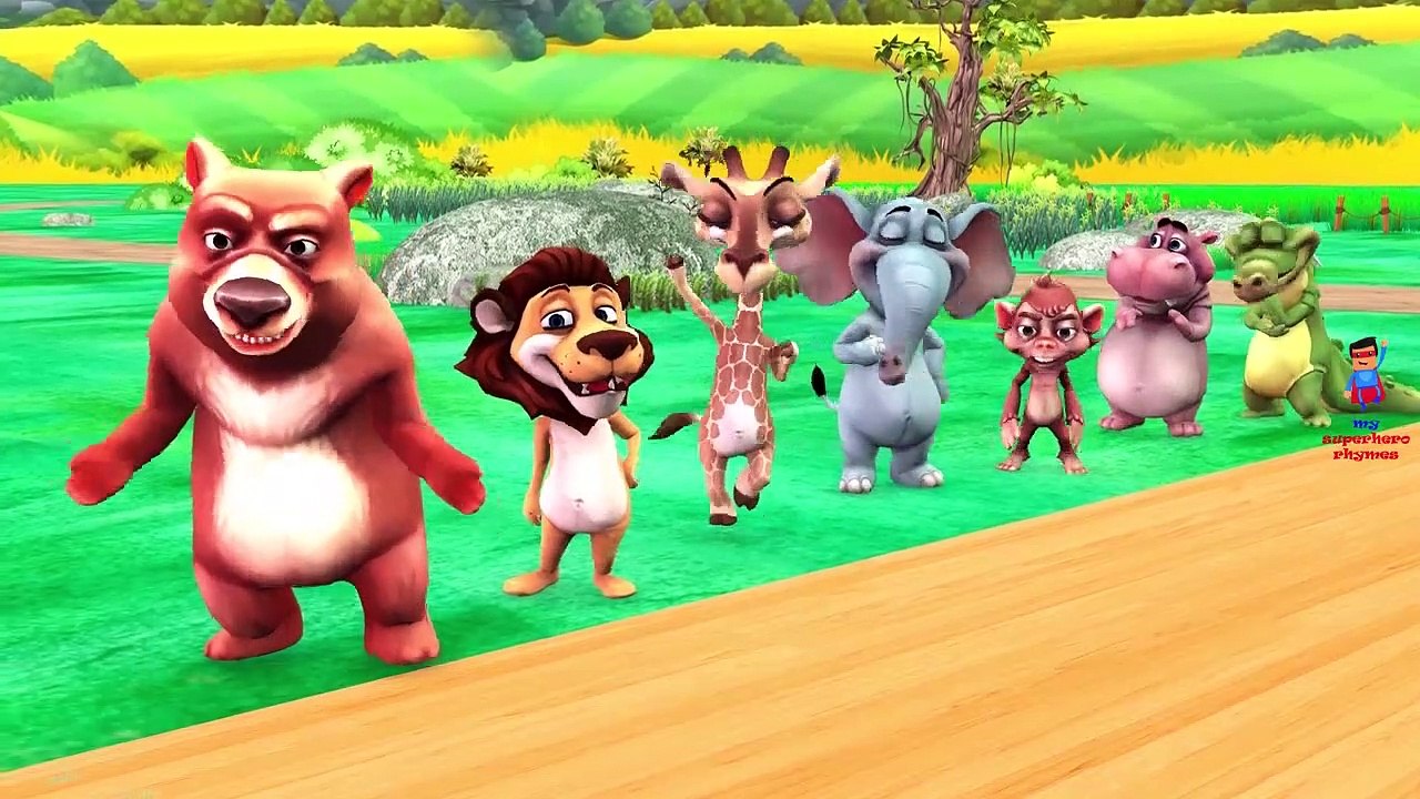 Learn Wild Animals Playing Bowling Balls - Learn Shapes For Children | Nursery Rhymes For Kids | Best Cartoon Movies ✓