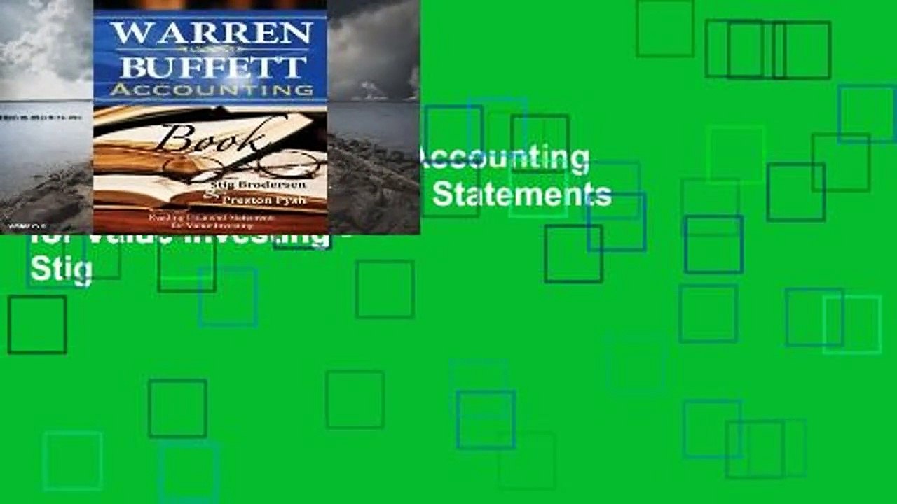 Library  Warren Buffett Accounting Book: Reading Financial Statements for Value Investing - Stig