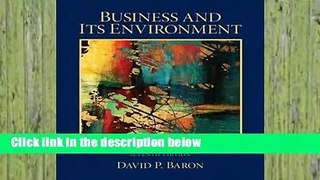 Review  Business and Its Environment - David P. Baron