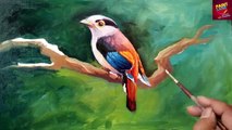 A Bird Painting With Oil Colors On Canvas By Paintlane OIL PAINTING artandcraft ||artandcraft