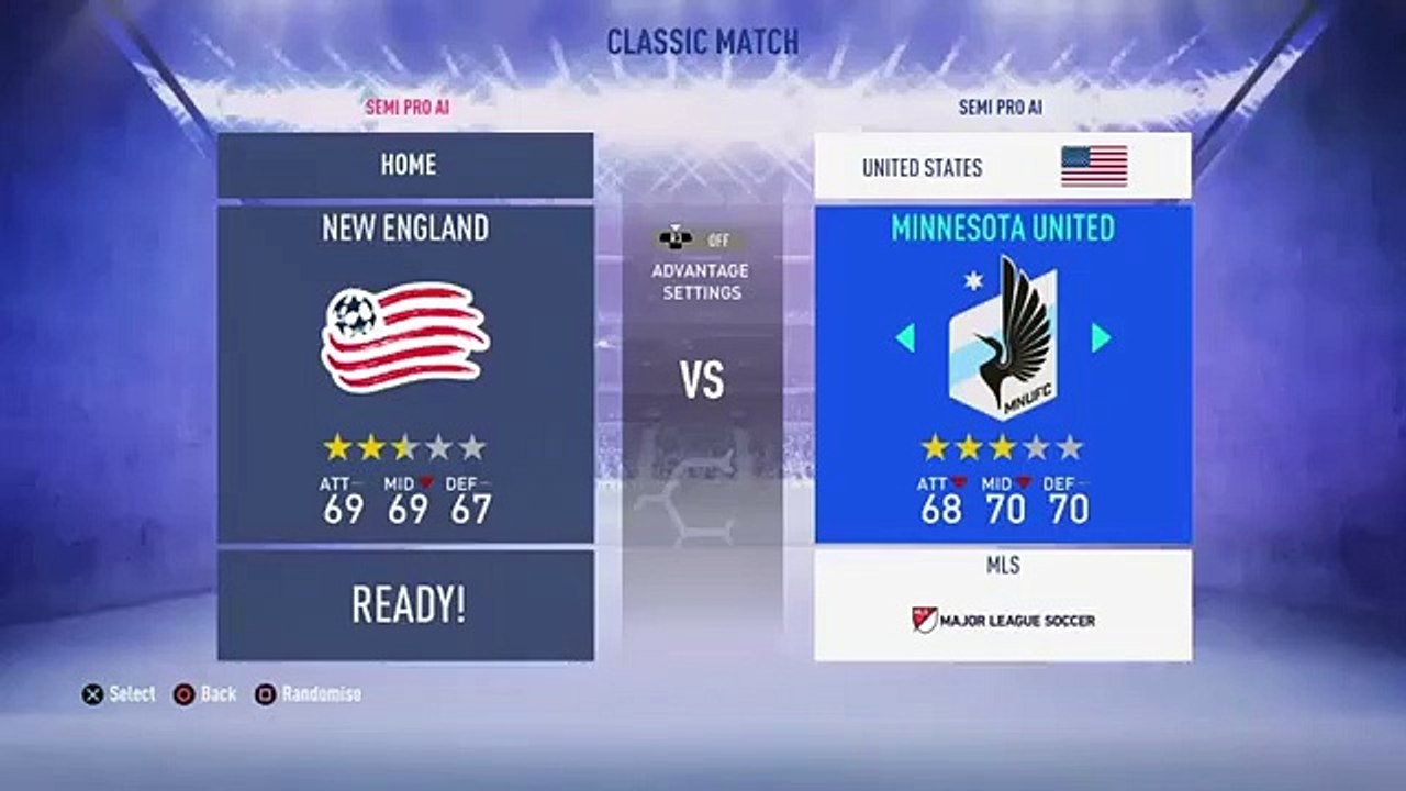 Major League Soccer - Minnesota United FC @ New England Revolution - FIFA 19 Simulation Full Game 30/3/19