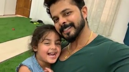 Sreesant Shares a cute Video of his Daughter Saanvika First Cricket Session : Watch Video |FilmiBeat