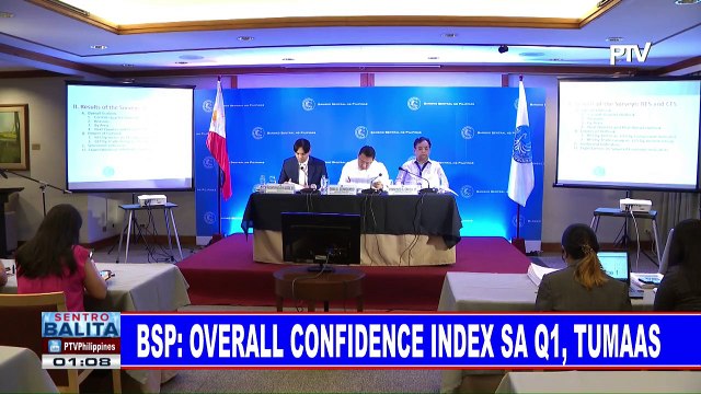 BSP: Overall confidence index sa Q1, tumaas