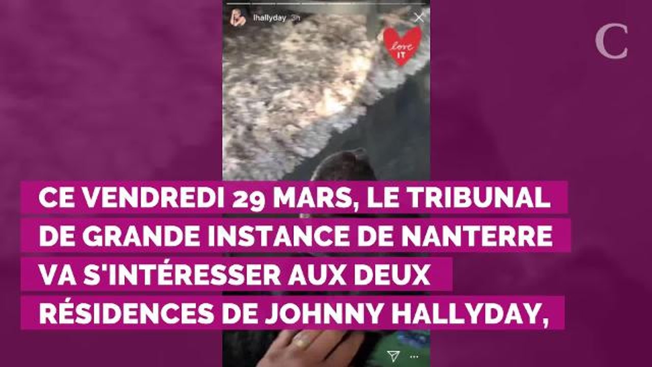 PHOTOS. Laeticia Hallyday heureuse de retrouver Santos, le labrador de Johnny, quelques heures avant le procès