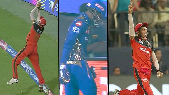 IPL 2019 : Navdeep Saini Takes Unbelievable Catch At Boundary Rope | Oneindia Telugu