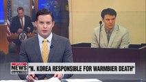 U.S. State Dept. avoids holding Kim Jong-un personally responsible for Otto Warmbier's death