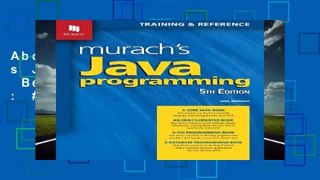 About For Books  Murach s Java Programming  Best Sellers Rank : #1
