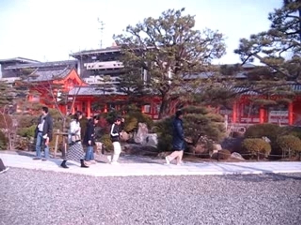 walking on the temple grounds