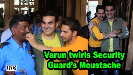 Varun twirls Security Guard’s Moustache | Pinch with Arbaaz Khan