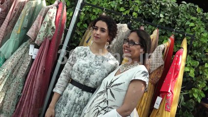 Badhai Ho Actress Sanya Malhotra Visit Anju Modi Spring 19 Review