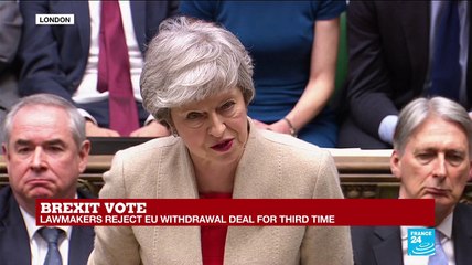 "I fear we are reaching the limits of this process in this house," says May after defeat