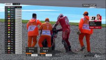 Chute de Danilo Petrucci lors des Essais