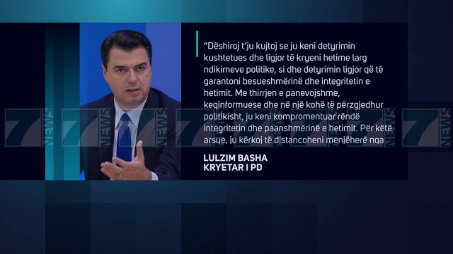 BASHA REFUZON TE SHKOJE NE PROKURORI PER ÇESHTJEN E LOBIMIT - News, Lajme - Kanali 7