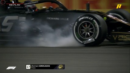 مشهد مذهل لقوة الضغط على المكابح على حلبة البحرين