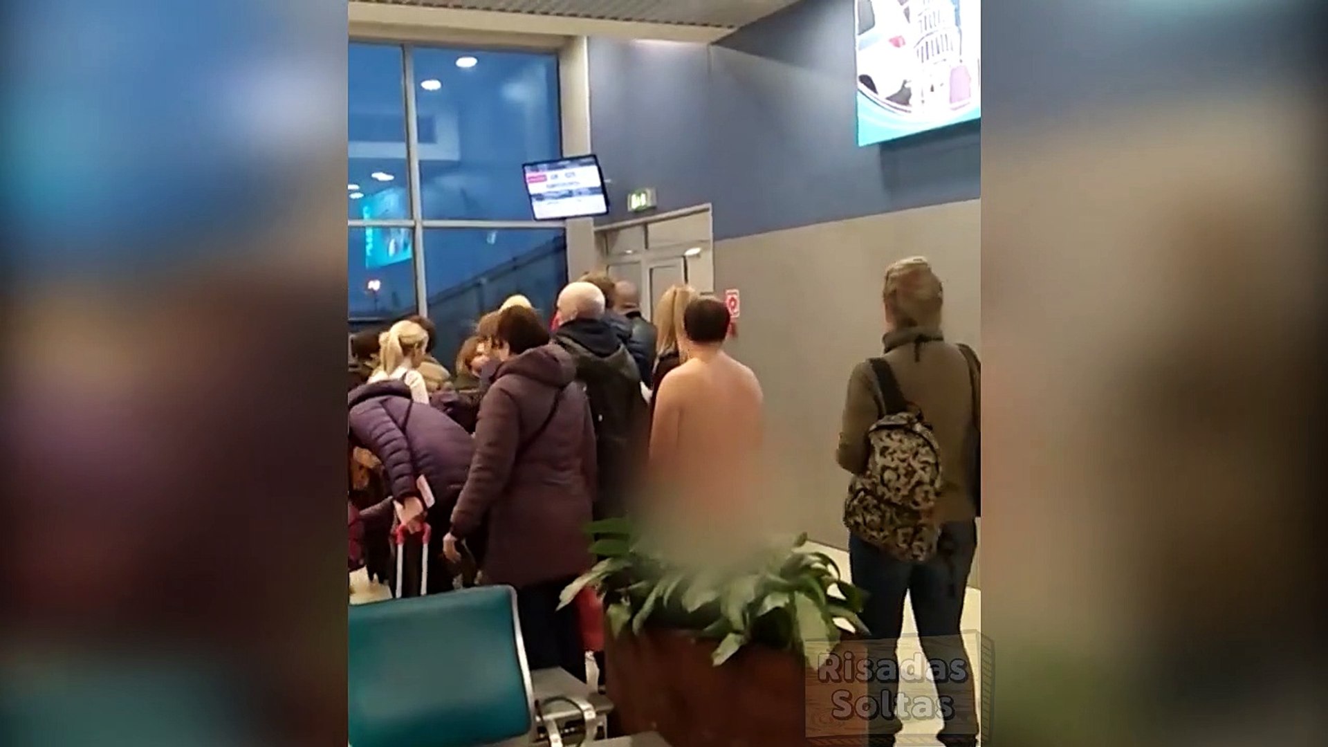 Man tried to travel all naked