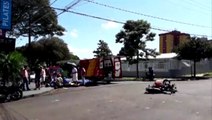 Homem fratura braços em colisão de trânsito no São Cristóvão
