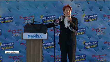 Meral Akşener Manisa'da  cezaevi çantası ile konuştu / 29 Mart 2019