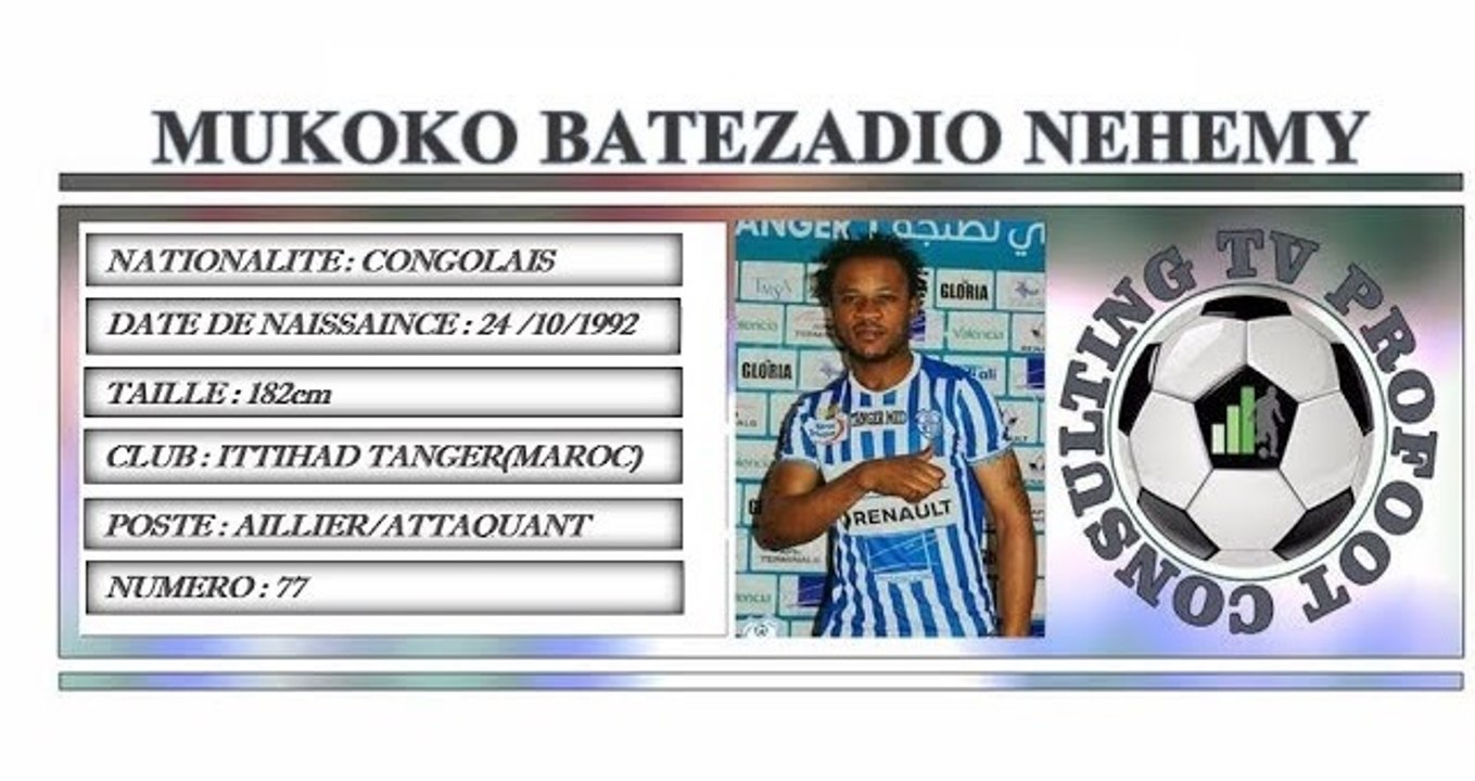 MUKOKO BATEZADIO NEHEMY●II Best Skills & Passes II●ITTIHAD TANGER(MAROC)