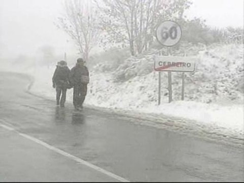 La nieve sorprende a los peregrinos en el Camino de Santiago