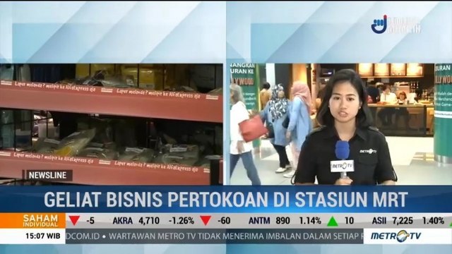 Geliat Bisnis Pertokoan di Stasiun MRT