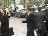 Zapatero y Rajoy llegan al tanatorio de Uría