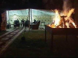 Gadafi coloca su jaima en el jardín del Kremlin