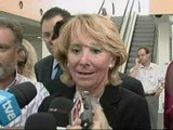Esperanza Aguirre visita a los heridos del accidente aéreo de Barajas ingresados en el Hospital Infanta Sofía