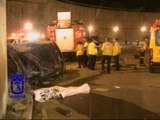 Espectacular accidente en Vicálvaro (Madrid)