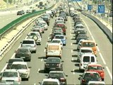 Retenciones en las carreteras en el Puente de Santiago