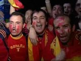Los afición española en Austria celebra la victoria