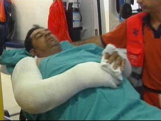 Trasladan al transportista quemado a un hospital de Málaga