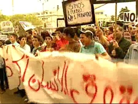 Protestas en el centro de Madrid por el desalojo en la barriada de Cañada Real