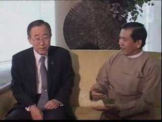 El secretario general de la ONU llega a Birmania