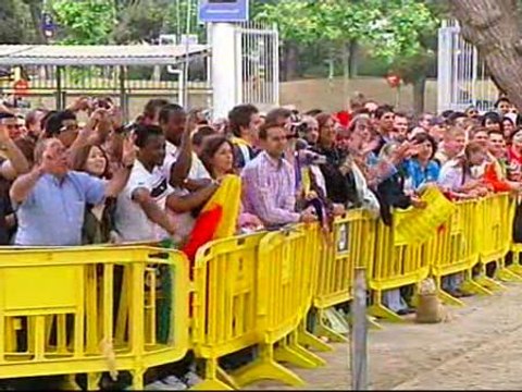 Ánimos para los jugadores del Barça