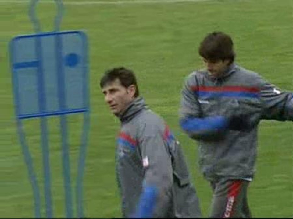 Ánimos al 'Geta' en el entrenamiento de hoy