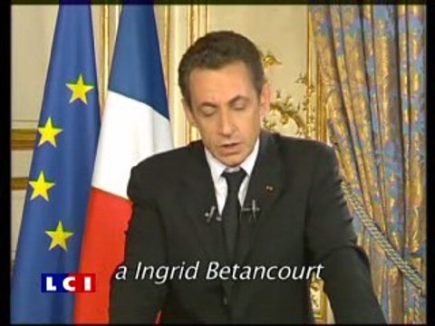 Sarkozy pide as las FARC que liberen a Ingrid Betancourt