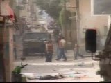 Enfrentamientos entre soldados israelíes y jóvenes palestinos en Nablús