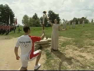 Primer relevo de la antorcha olímpica