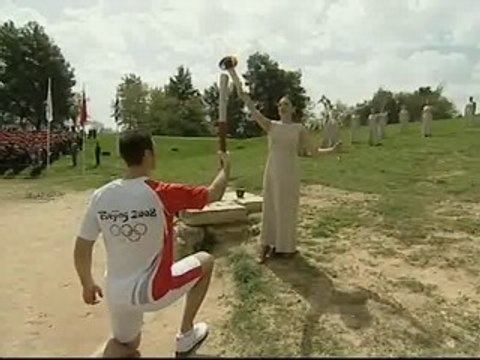 Primer relevo de la antorcha olímpica