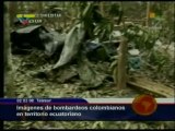 El campamento de las FARC tras ser bombardeado por el Ejército colombiano