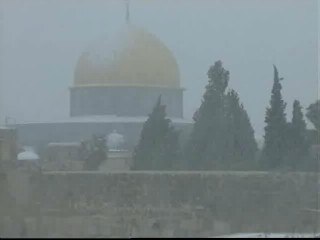 La nieve cubre Jerusalén